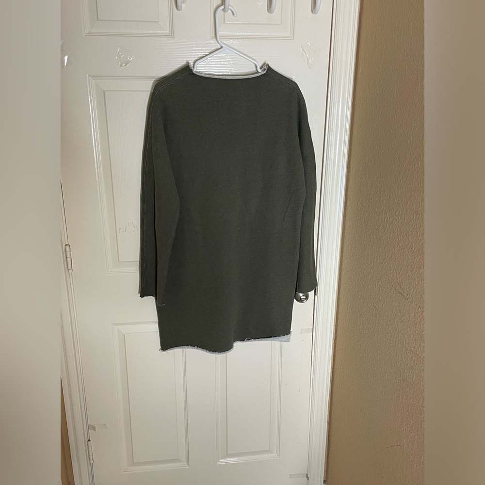 Frank And Eileen Effie L/S Funnel Neck Capelet in Forest Green Large​​​​​​​​​​​ - Picture 6 of 12